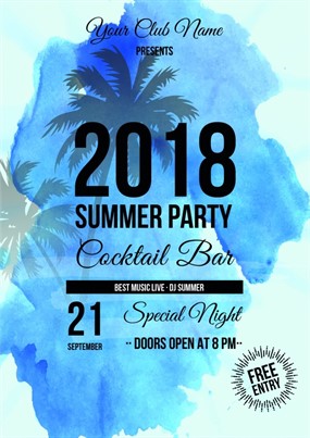 2018夏季派对海报